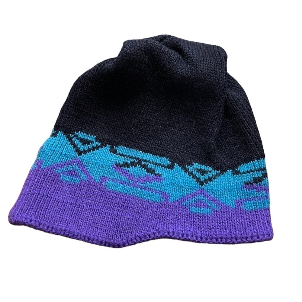 WIGWAM UNISEX WOOL BEANIE PURPLE, BLACK AND BLUE COLORS